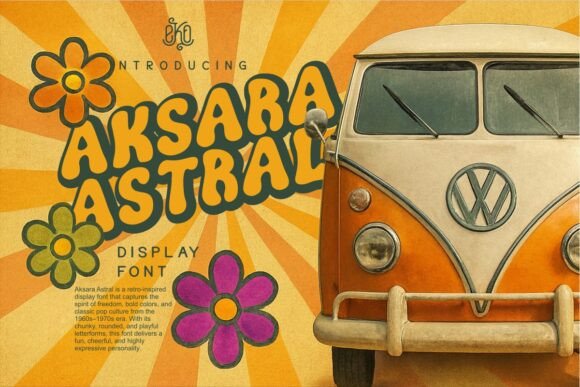 Boost Your Brand with Aksara Astral: The Retro Font That Works for Small Businesses