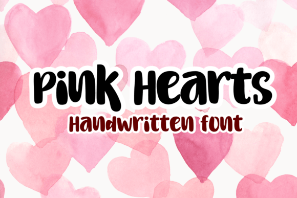 Pink Hearts: A Handwritten Font for Editorial Warmth